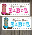 Western baby shower party banners